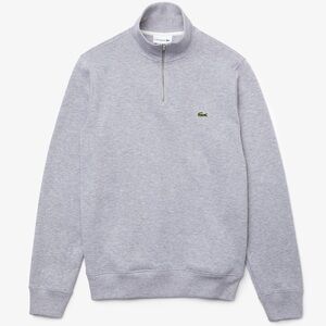 Lacoste Men's Light Gray Zip-Up Sweater